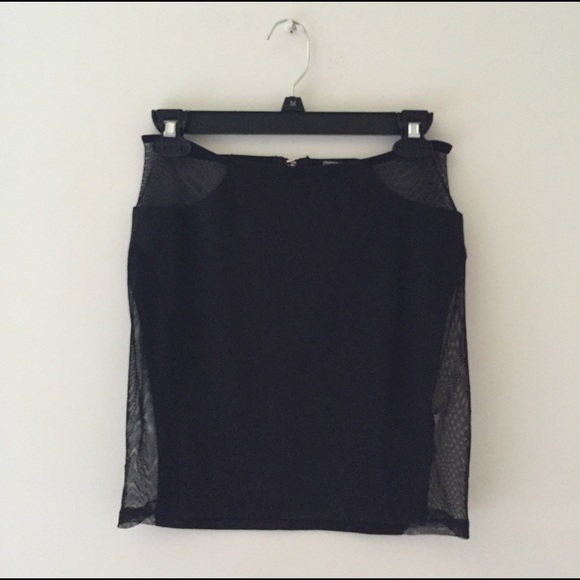 Tobi | Mesh Mini Black Skirt - Picture 2 of 3